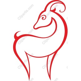 Stylized Red Goat