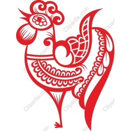 Vibrant Red Rooster