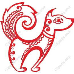 Whimsical Red Dog