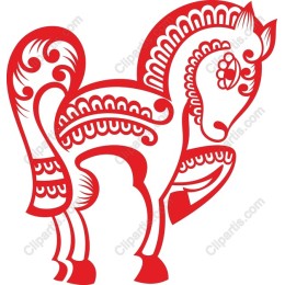 Red Horse - Traditional Intricate