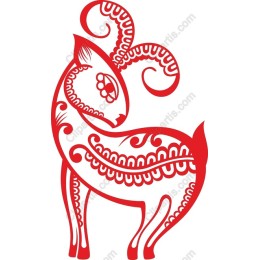 Stylized Red Goat