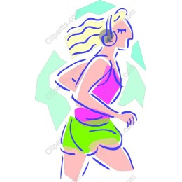 Energetic Jogging Woman