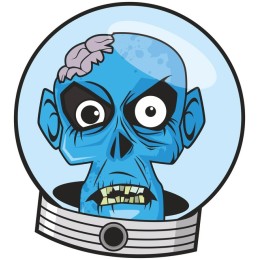 Zombie Head in Helmet