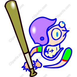 Playful Cartoon Baseball Player