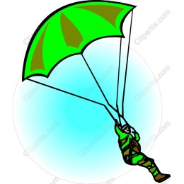 Parachutist in Green