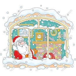 Cozy Santa Claus Winter Cabin