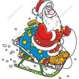 Santa Claus on a Sled