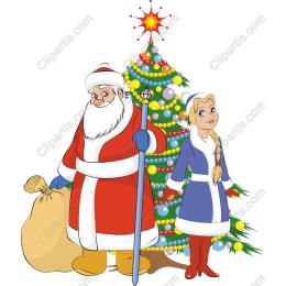 Joyful Santa and Snowy Companion Christmas