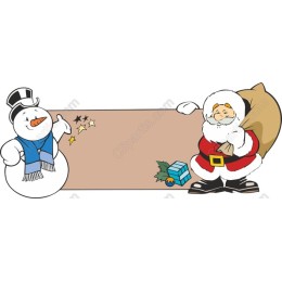 Santa and Snowman Festive Frame