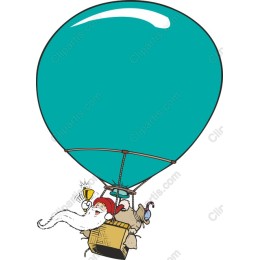 Whimsical Santa Claus Hot Air Balloon