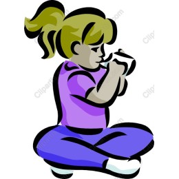 Whimsical of a Little Girl Drinking