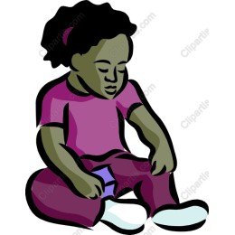 Serenity in Childhood: Young Girl Sitting
