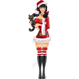 Charming Santa Girl with Cat
