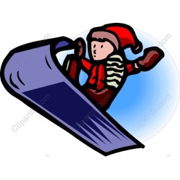Cheerful Child Sledding