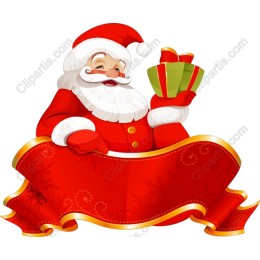 Jolly Santa Claus with Gifts