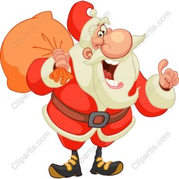 Jolly Cartoon Santa Claus