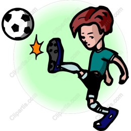 Dynamic Young Soccer Player