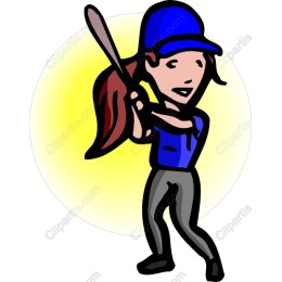 Vibrant Female Baseball Player