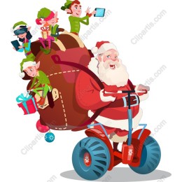 Santa Claus and Elves Scooter