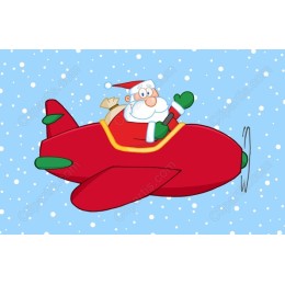 Santa Claus Flying Airplane