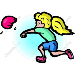 Playful Girl Throwing Ball