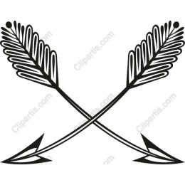 Crossed Feather Arrows