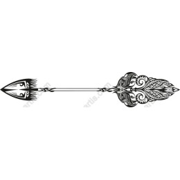 Tribal Arrow - Black and White