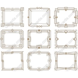 Elegant Geometric Frame Set - 9 Unique
