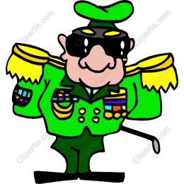 Playful Cartoon Military Character