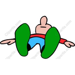 Cartoon Character Flat on Back
