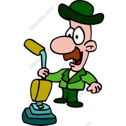 Cheerful Cartoon Cleaner