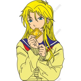 Blonde Character with Cookie