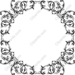 Elegant Floral Frame in and