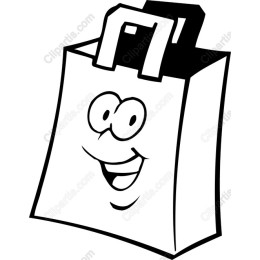 Cheerful Cartoon Shopping Bag
