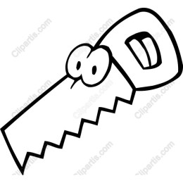 Whimsical Cartoon Saw