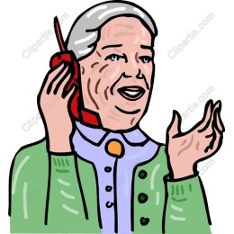 Cheerful Elderly Woman Phone Conversation