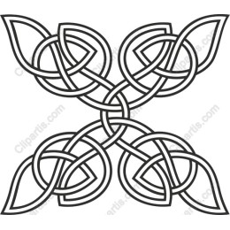 Celtic Knot with Leaf Motifs