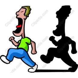 Joyful Runner with Shadow