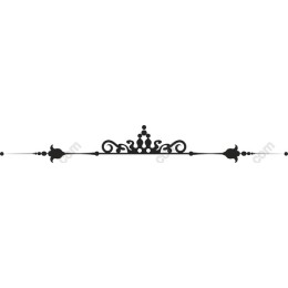 Elegant Black Ornate Floral Border