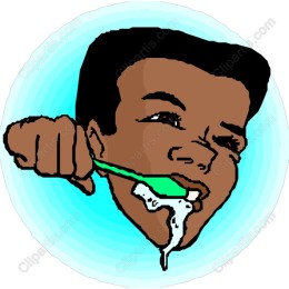 Cheerful Tooth Brushing Kid