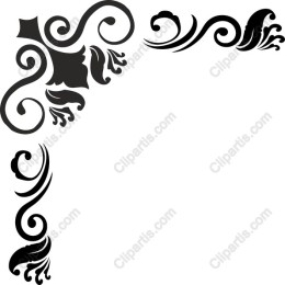 Elegant Black Floral Corner ( and )