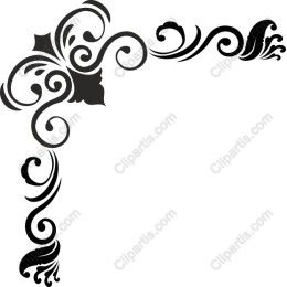 Elegant Black Corner Flourish