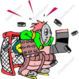 Dynamic Cartoon Hockey Goalie