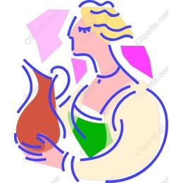 Stylized Woman with Pitcher