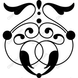 Intricate Black-and-White Ornament
