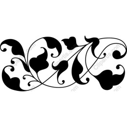 Elegant Black Floral Ornament