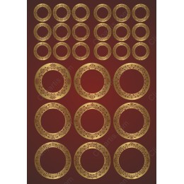 Golden Decorative Frames Clipart Set
