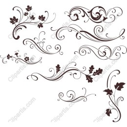 Elegant Floral Ornaments Set