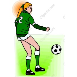 Dynamic Female Soccer Player