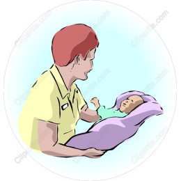 Tender Caregiver and Baby